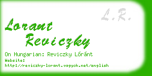 lorant reviczky business card