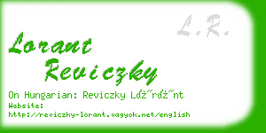 lorant reviczky business card